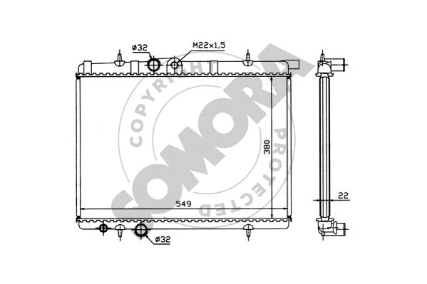 Radiator, engine cooling (221341)