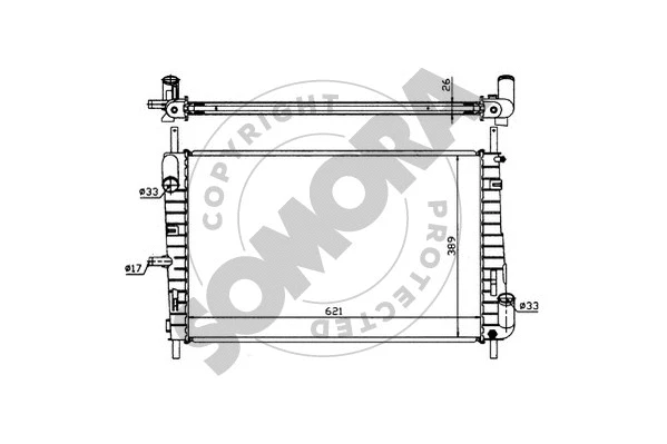 Radiator, engine cooling (095241)