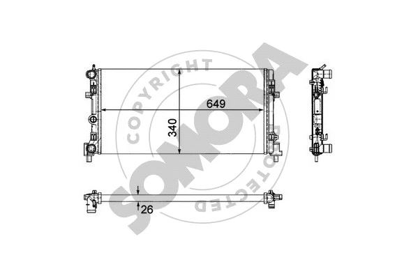 Radiator, engine cooling (355640)