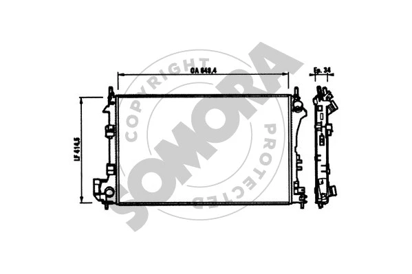 Radiator, engine cooling (210641)