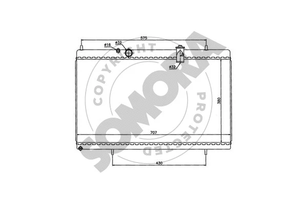 Radiator, engine cooling (052340H)
