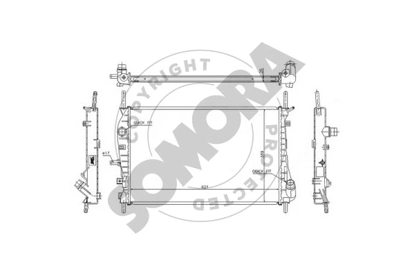 Radiator, engine cooling (095242)