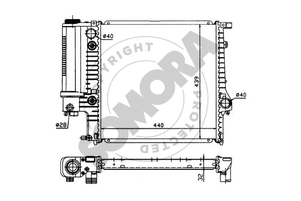 Radiator, engine cooling (040347)