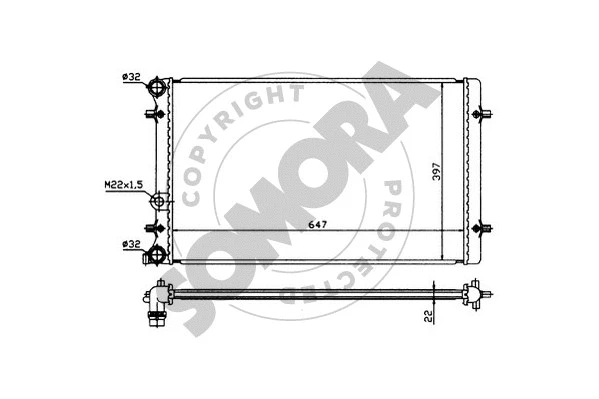 Radiator, engine cooling (350941)