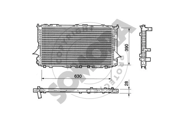 Radiator, engine cooling (020841)