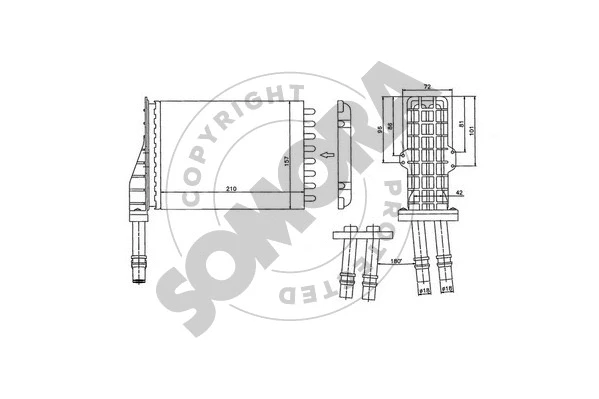 Heat Exchanger, interior heating (242050A)