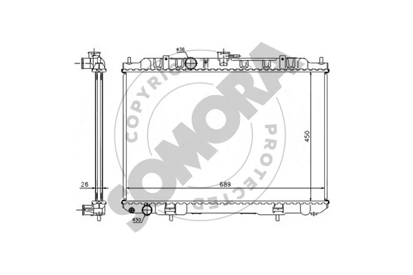 Radiator, engine cooling (195540)