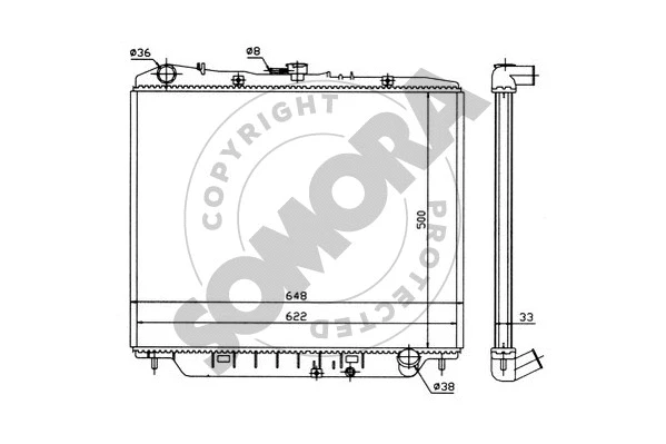 Radiator, engine cooling (140240)