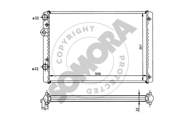 Radiator, engine cooling (355241)