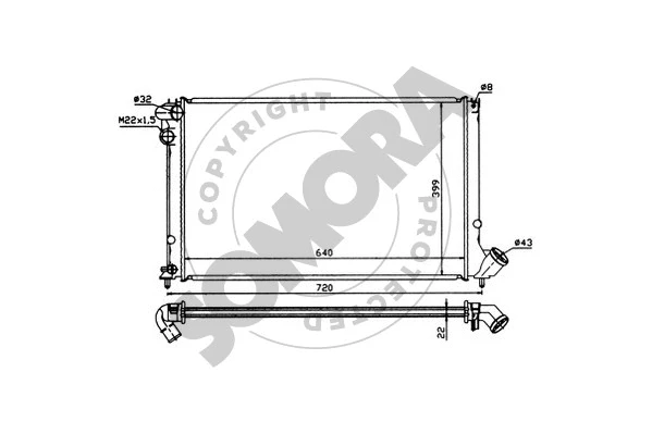 Radiator, engine cooling (223240)