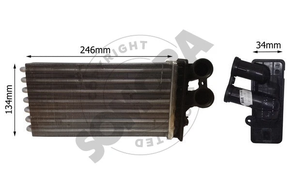 Heat Exchanger, interior heating (220750A)