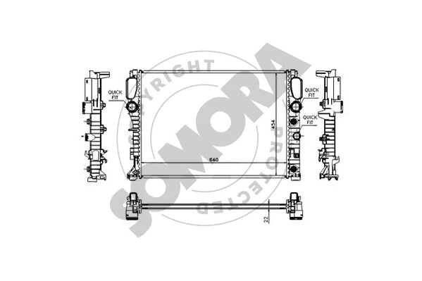 Radiator, engine cooling (170841)