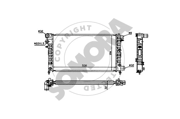 Radiator, engine cooling (050241)