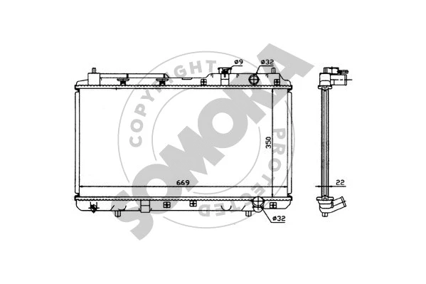 Radiator, engine cooling (127040)
