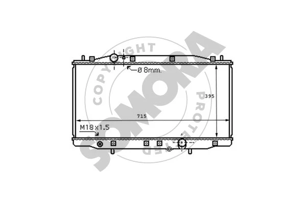 Radiator, engine cooling (122740C)