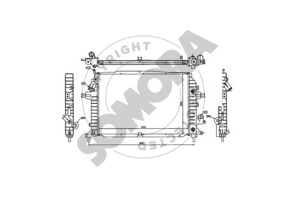 Radiator, engine cooling (211840H)