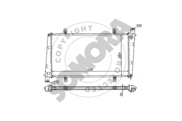 Radiator, engine cooling (361240B)