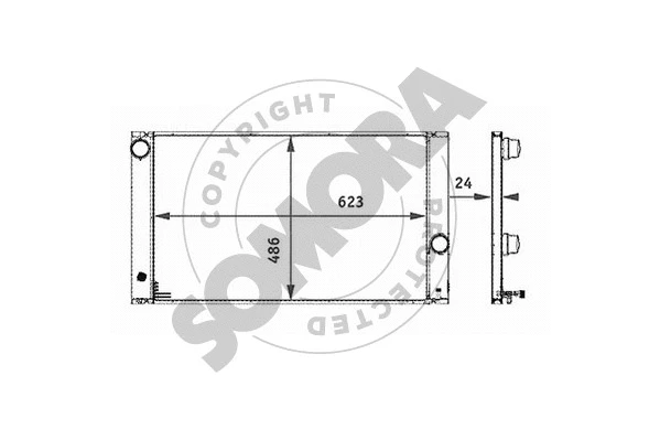 Radiator, engine cooling (041340)