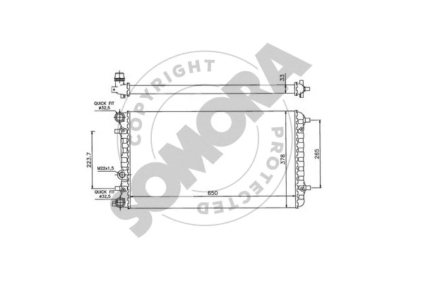 Radiator, engine cooling (357040A)