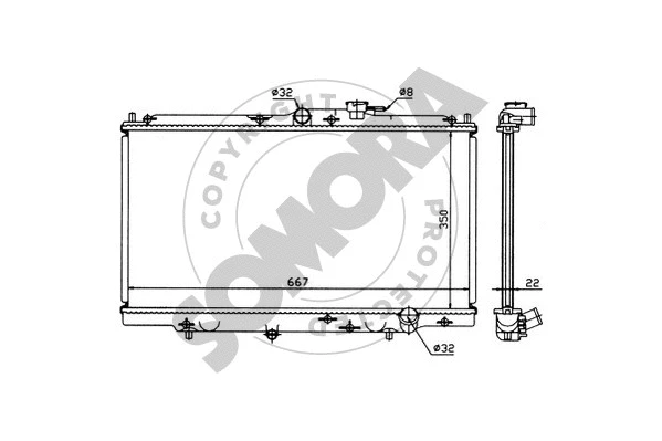 Radiator, engine cooling (122540)