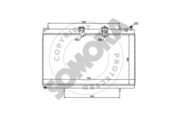 Radiator, engine cooling (052340J)