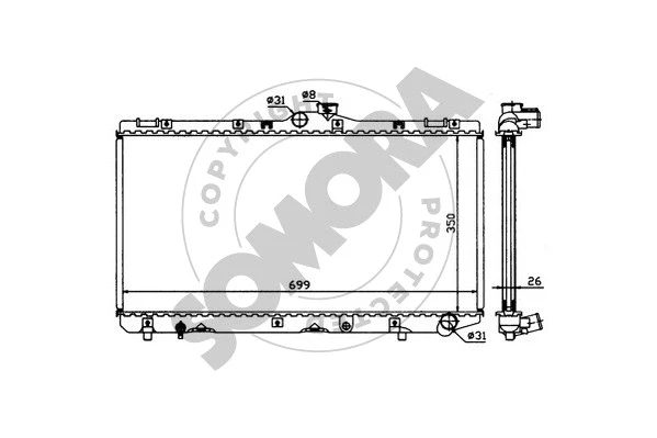 Radiator, engine cooling (314143)