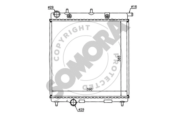 Radiator, engine cooling (050440D)