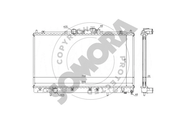 Radiator, engine cooling (180740)