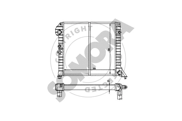 Radiator, engine cooling (361040)