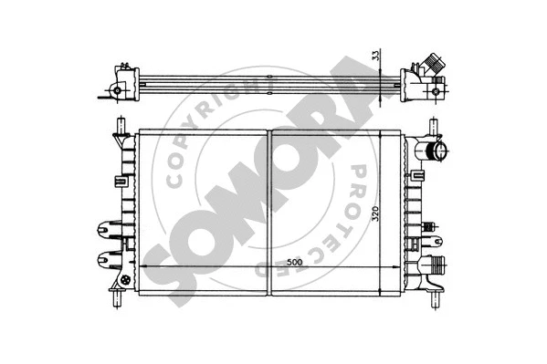 Radiator, engine cooling (093140)