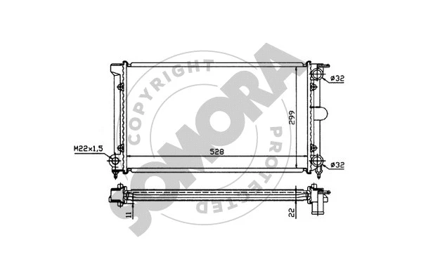 Radiator, engine cooling (350541)