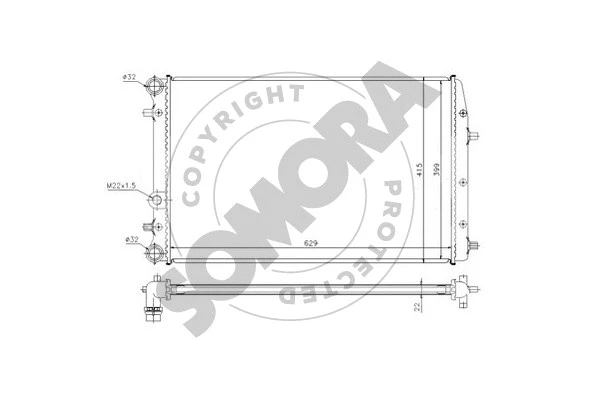 Radiator, engine cooling (355442)