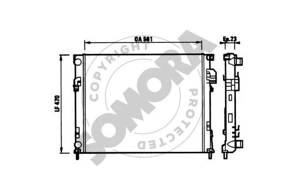 Radiator, engine cooling (245140)