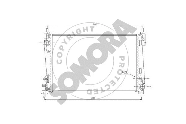 Radiator, engine cooling (212640A)