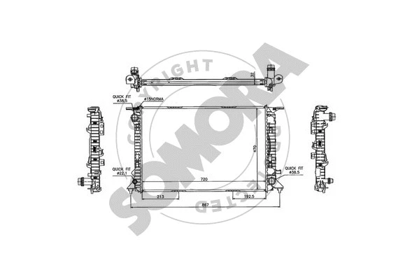 Radiator, engine cooling (021740B)