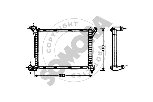 Radiator, engine cooling (040043)