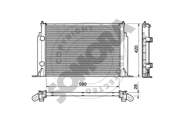 Radiator, engine cooling (082342)