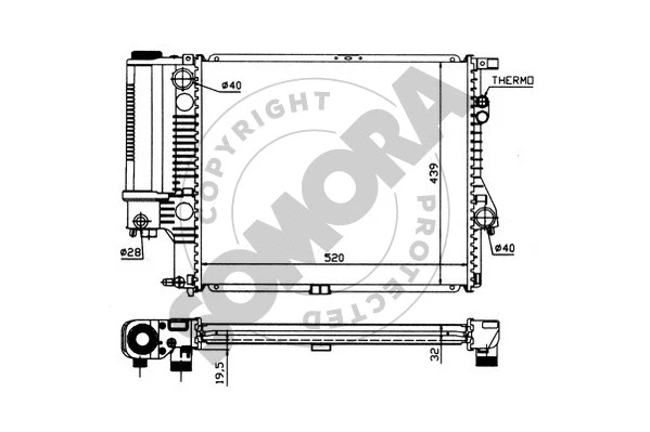 Radiator, engine cooling (041242)