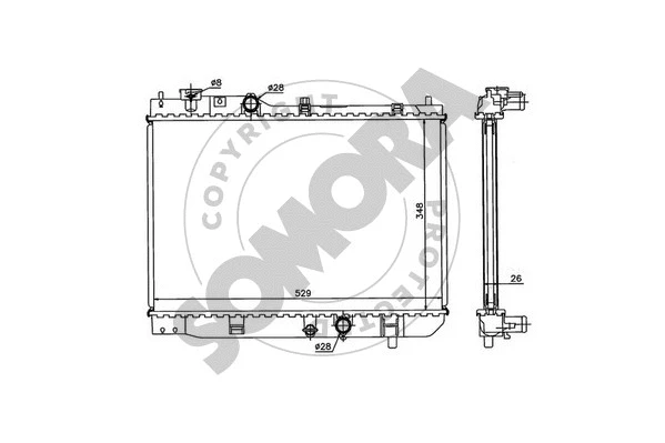 Radiator, engine cooling (162640D)