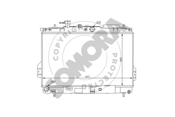Radiator, engine cooling (136040)