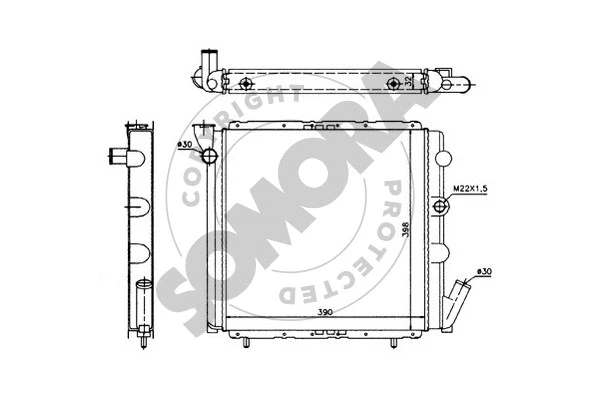 Radiator, engine cooling (240641)
