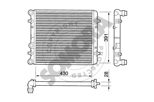 Radiator, engine cooling (350940)