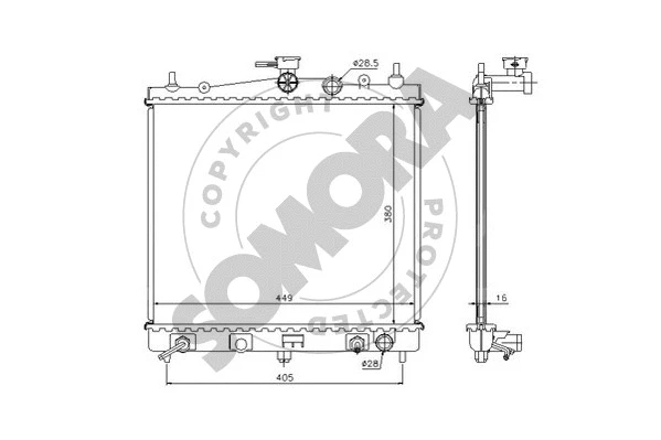 Radiator, engine cooling (191040A)