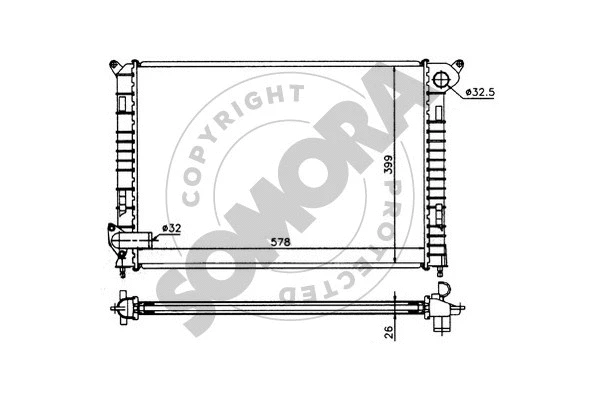 Radiator, engine cooling (040041)