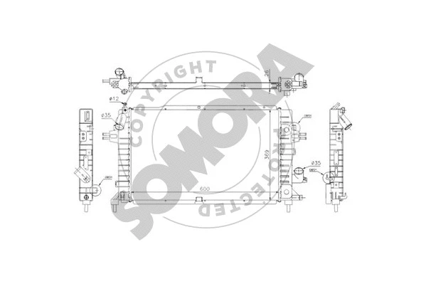 Radiator, engine cooling (211840B)