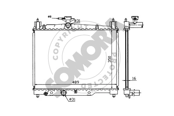 Radiator, engine cooling (310140)