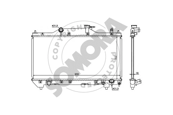 Radiator, engine cooling (311745)