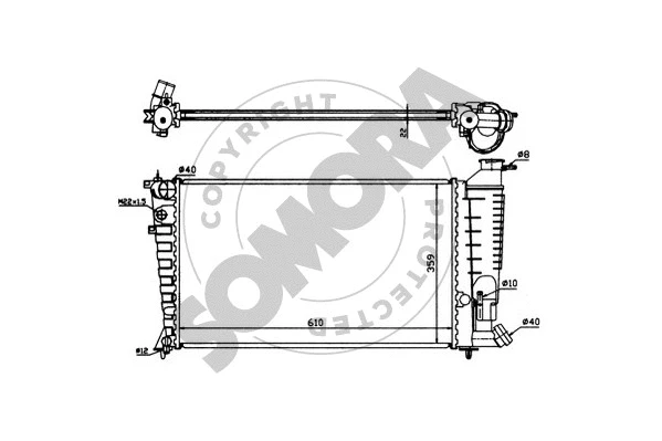 Radiator, engine cooling (220543)