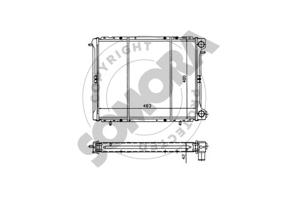 Radiator, engine cooling (240344)