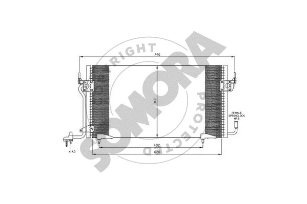 Condenser, air conditioning (051260D)